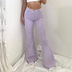 Rolla’s Lavender Corduroy Eastcoast Flare Jeans